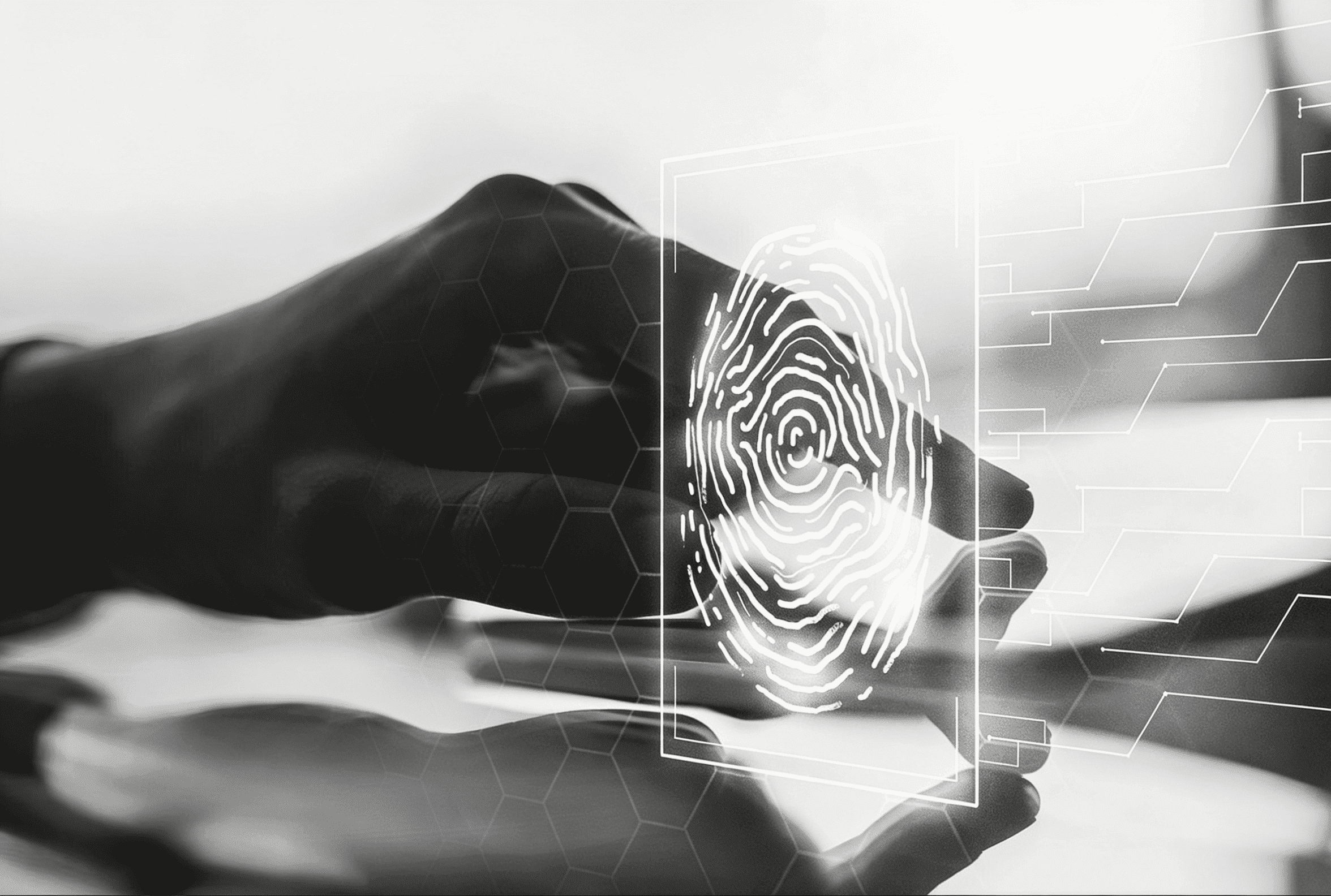 Biometric fingerprint scanning technology interface